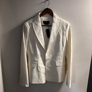 BCBG white blazer